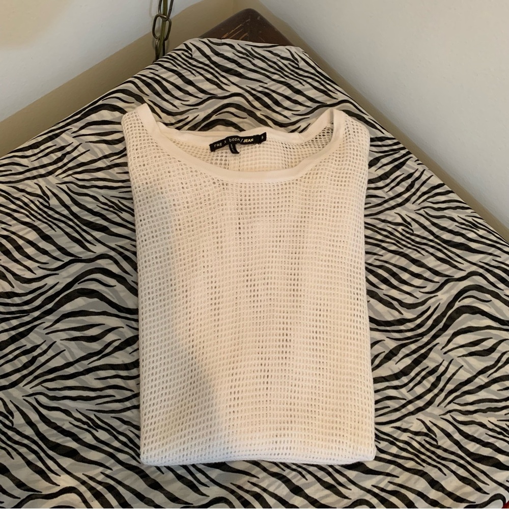 rag & bone Odette Mesh-Knit Tee - Picture 5 of 7